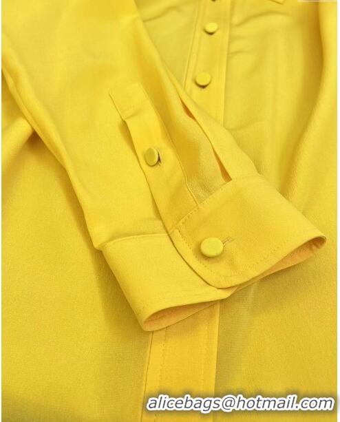 Top Quality Gucci Silk Shirt G122003 Yellow 2023