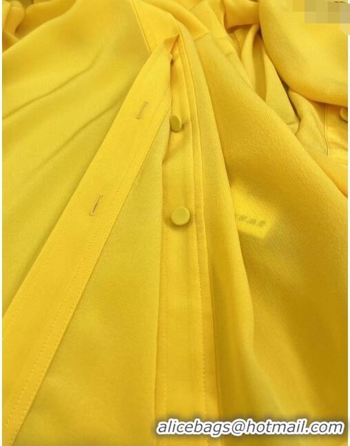 Top Quality Gucci Silk Shirt G122003 Yellow 2023