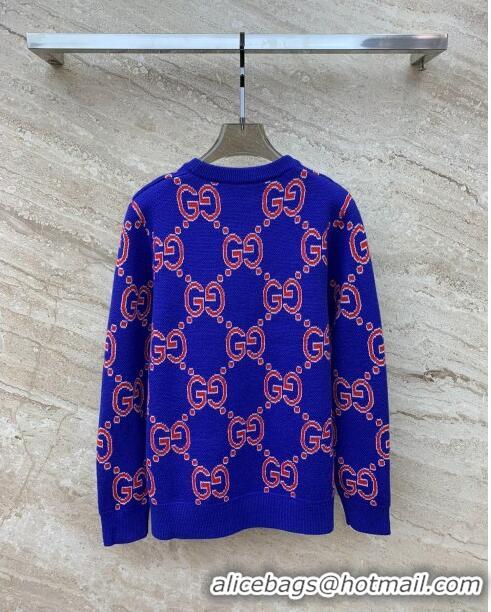 ​Reasonable Price Gucci GG Wool Sweater G122023 Blue 2023