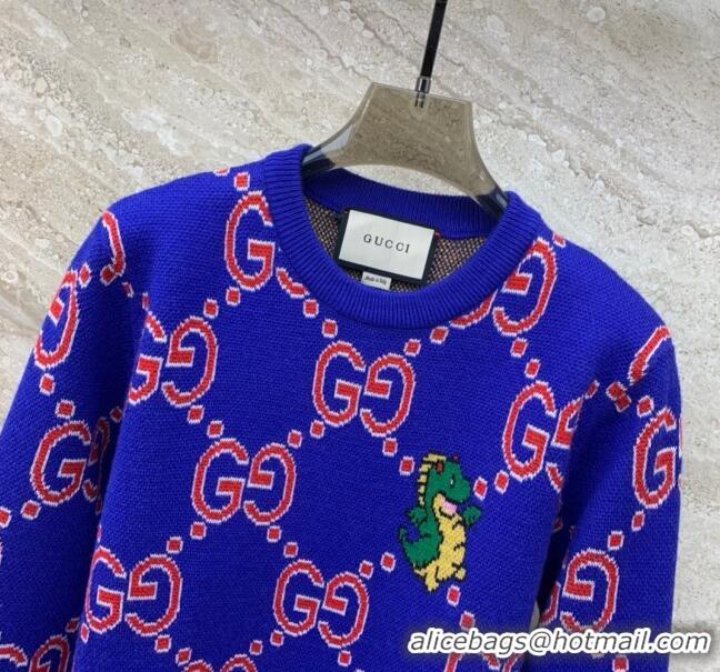 ​Reasonable Price Gucci GG Wool Sweater G122023 Blue 2023