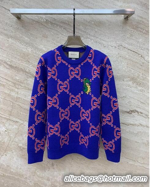 ​Reasonable Price Gucci GG Wool Sweater G122023 Blue 2023