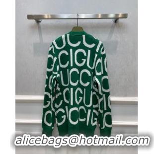 Good Quality Gucci Wool Cardigan G122218 Green 2023