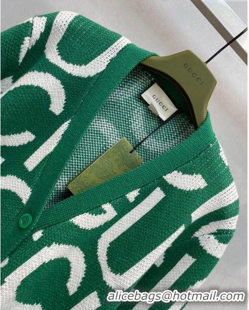 Good Quality Gucci Wool Cardigan G122218 Green 2023