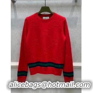 Well Crafted Gucci Wool Sweater G122221 Red 2023