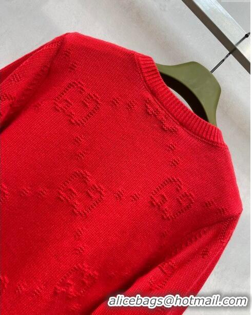 Well Crafted Gucci Wool Sweater G122221 Red 2023