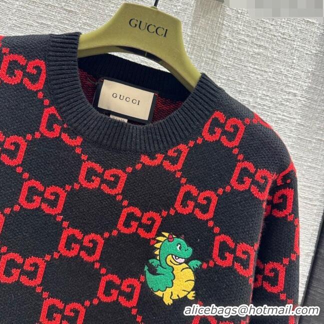 ​Best Design Gucci Wool Sweater G122301 Black/Red 2023