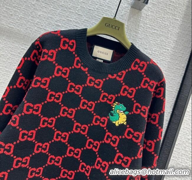 ​Best Design Gucci Wool Sweater G122301 Black/Red 2023