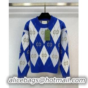 ​Top Grade Gucci Knit Sweater G122526 Blue 2023