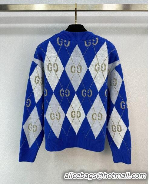 ​Top Grade Gucci Knit Sweater G122526 Blue 2023