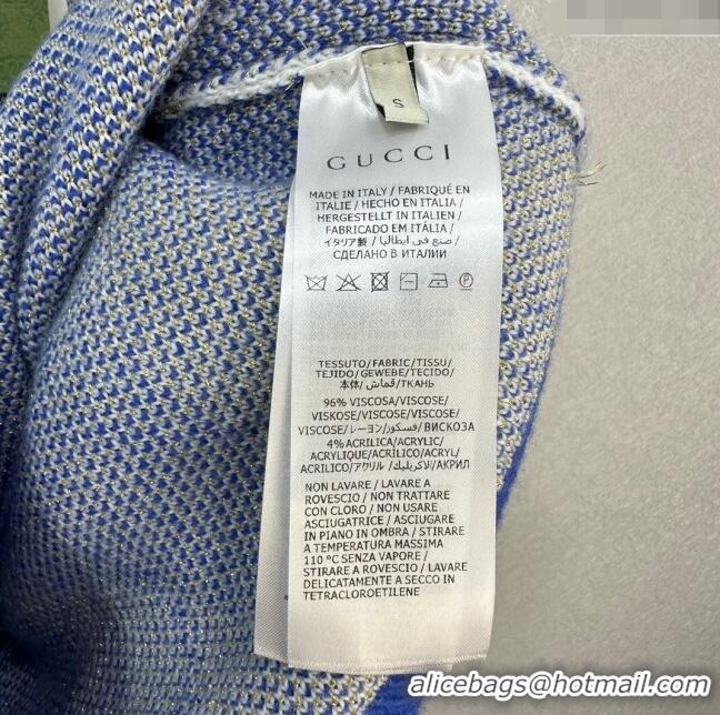 ​Top Grade Gucci Knit Cardigan G122527 Blue 2023