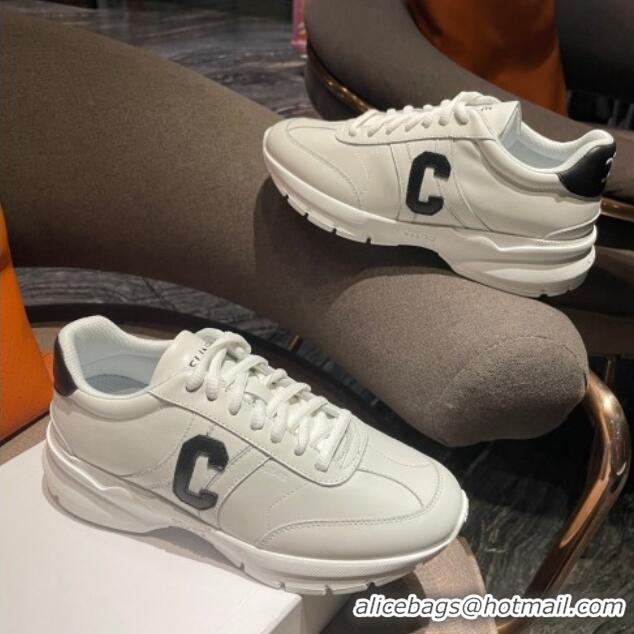 Unique Style Celine Runner CR-02 Low Lace-up Sneakers in Calfskin White1/Black 1218105