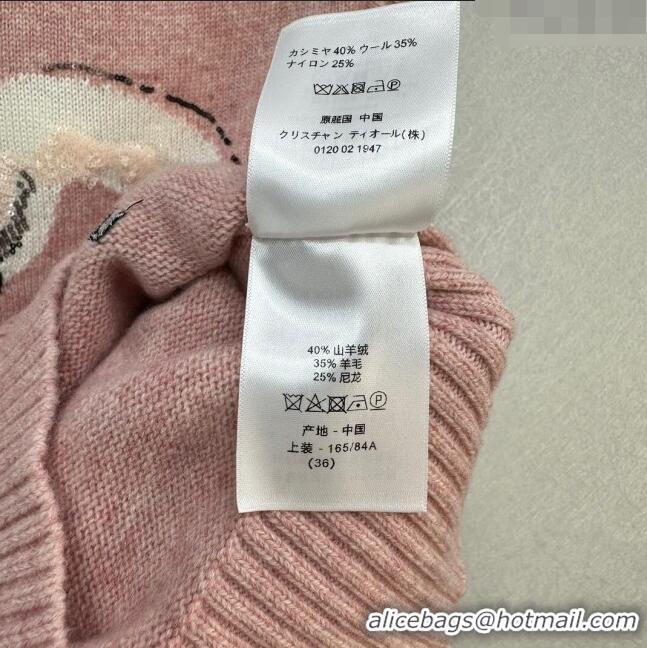 Big Discount Dior Cashmere and Cardigan D110915 Pink 2023