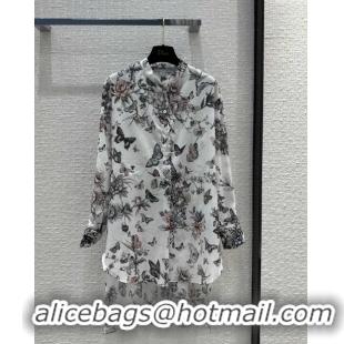 Top Quality Dior Midnight Cotton Voile Blouse D111030 White 2023