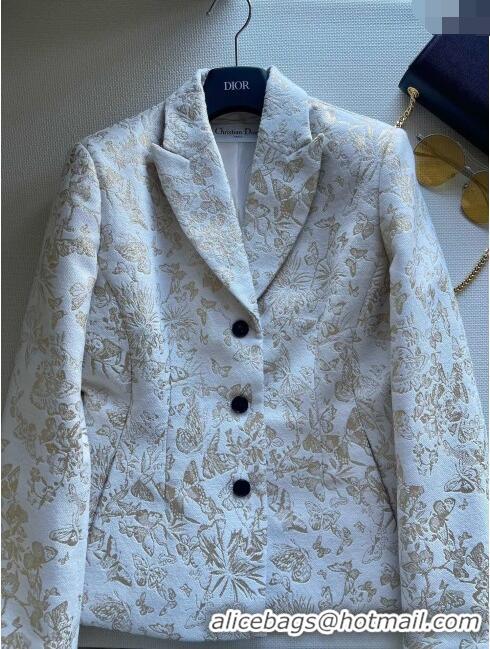 Top Grade Dior Butterfly Jacket D112402 White 2023