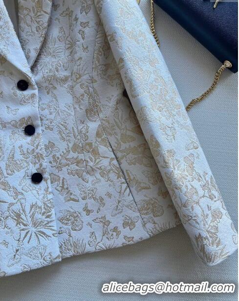 Top Grade Dior Butterfly Jacket D112402 White 2023