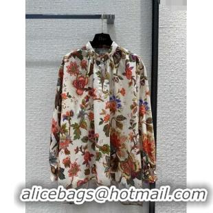 Top Quality Dior Multicolor Cotton Blouse D112404 2023