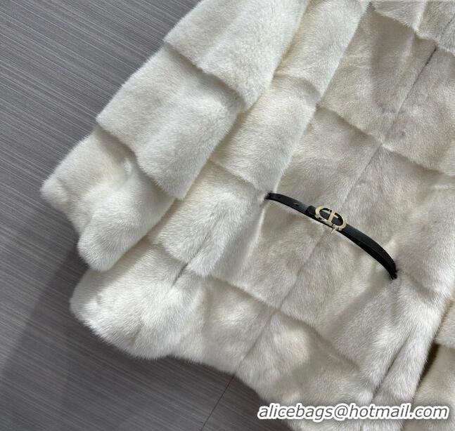 Top Quality Dior Mink Fur Coat D112422 White 2023