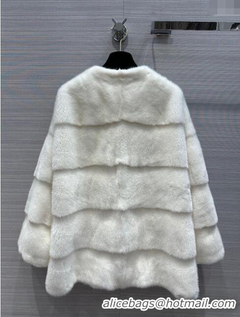 Top Quality Dior Mink Fur Coat D112422 White 2023