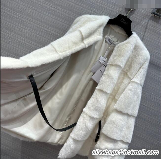 Top Quality Dior Mink Fur Coat D112422 White 2023