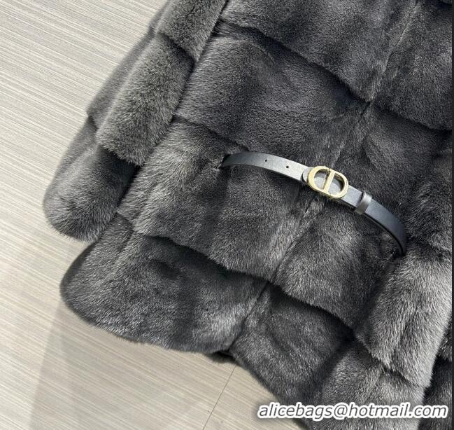 Most Popular Dior Mink Fur Coat D112423 Grey 2023