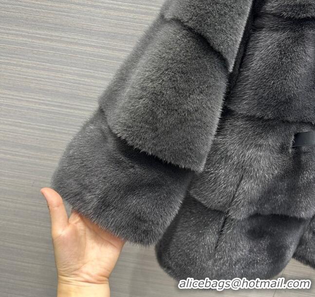 Most Popular Dior Mink Fur Coat D112423 Grey 2023