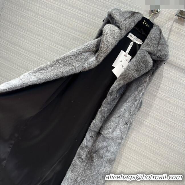 Buy Discount Dior Mink Fur Long Vest D112424 Grey 2023