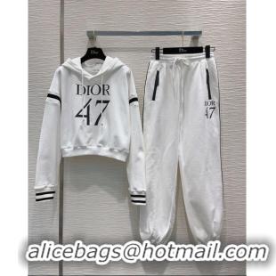 Unique Style Dior Sweatershirt and Pants D112453 White 2023