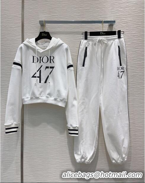 Unique Style Dior Sweatershirt and Pants D112453 White 2023