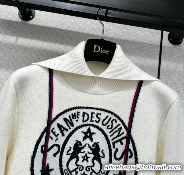 ​Famous Brand Dior Cashmere Sweater D112456 White 2023