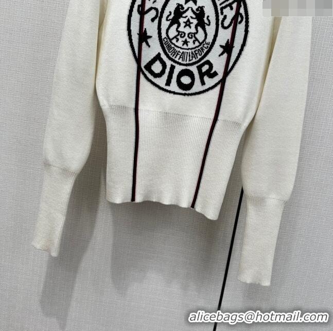 ​Famous Brand Dior Cashmere Sweater D112456 White 2023