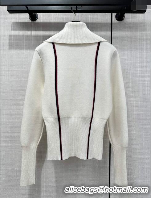 ​Famous Brand Dior Cashmere Sweater D112456 White 2023