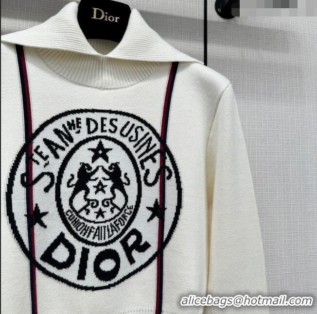 ​Famous Brand Dior Cashmere Sweater D112456 White 2023