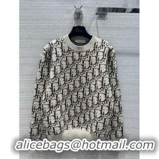 Buy Cheapest Dior Wool Oblique Sweater D112527 Beige 2023