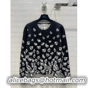 Affordable Price Dior Cashmere Butterfly Sweater D112709 Black 2023