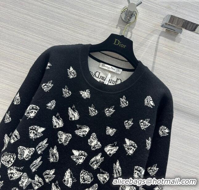 Affordable Price Dior Cashmere Butterfly Sweater D112709 Black 2023