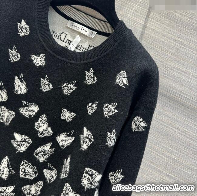 Affordable Price Dior Cashmere Butterfly Sweater D112709 Black 2023