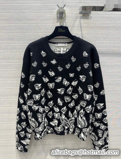 Affordable Price Dior Cashmere Butterfly Sweater D112709 Black 2023