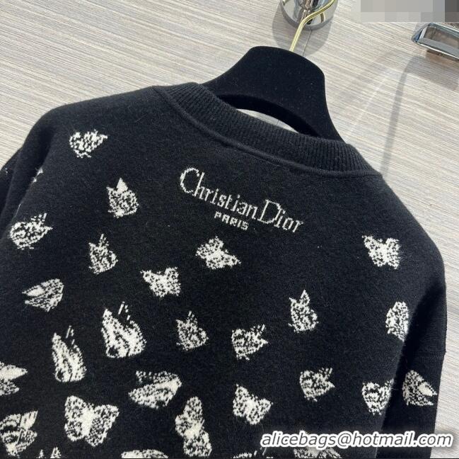 Affordable Price Dior Cashmere Butterfly Sweater D112709 Black 2023