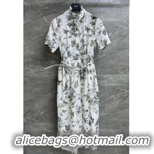 Low Cost Dior Mid-Length Shirt Dress D112724 White 2023