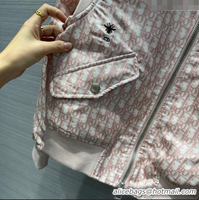 Top Grade Dior Padded Oblique Jacket D112740 Pink 2023