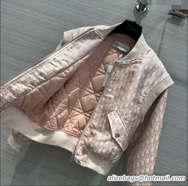 Top Grade Dior Padded Oblique Jacket D112740 Pink 2023