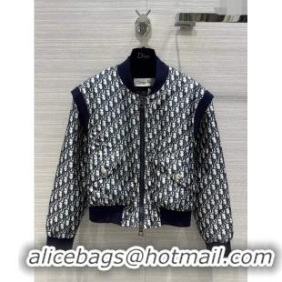 Super Quality Dior Padded Oblique Jacket D112741 Blue 2023