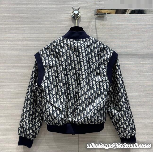 Super Quality Dior Padded Oblique Jacket D112741 Blue 2023