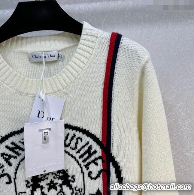 Promotional Dior Cashmere & Wool Sweater D113037 Beige 2023