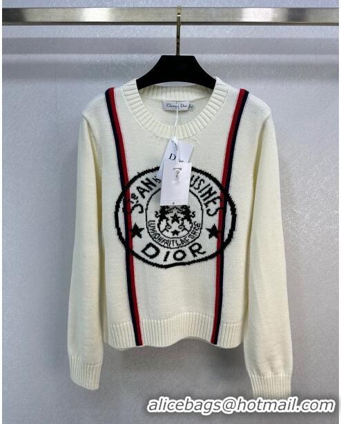 Promotional Dior Cashmere & Wool Sweater D113037 Beige 2023