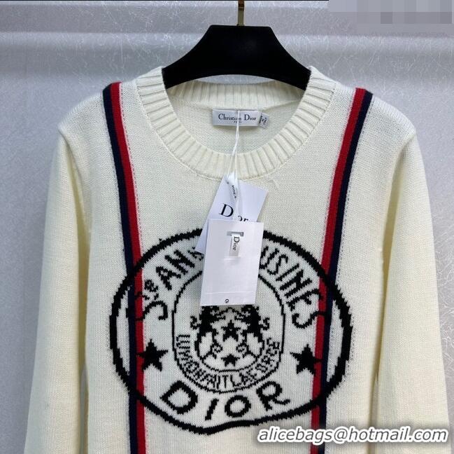 Promotional Dior Cashmere & Wool Sweater D113037 Beige 2023