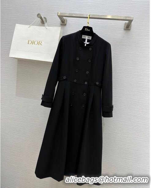 Best Price Dior Dress with Buttons D120612 Black 2023