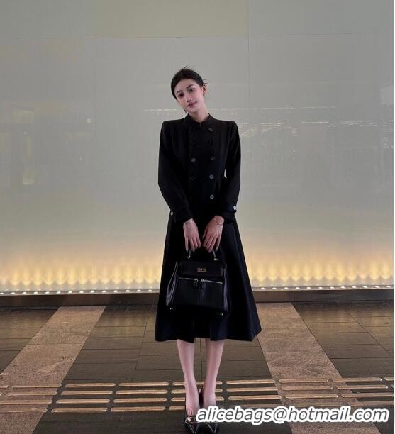 Best Price Dior Dress with Buttons D120612 Black 2023