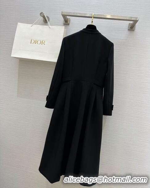 Best Price Dior Dress with Buttons D120612 Black 2023