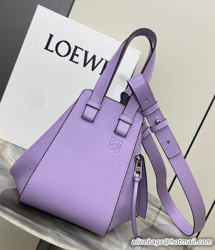 Top Grade Loewe Classic Soft grain cow leather Hammock bag 46622 Purple